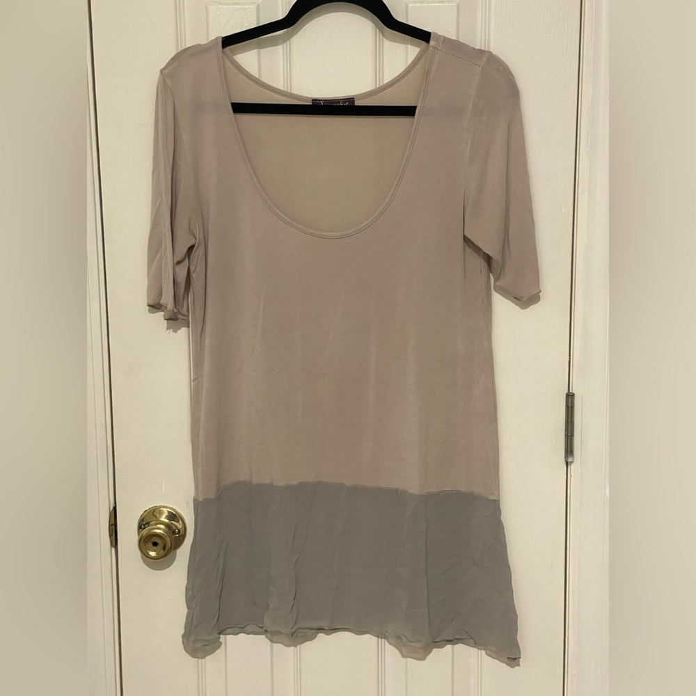 Surrealist Beige Layering Top